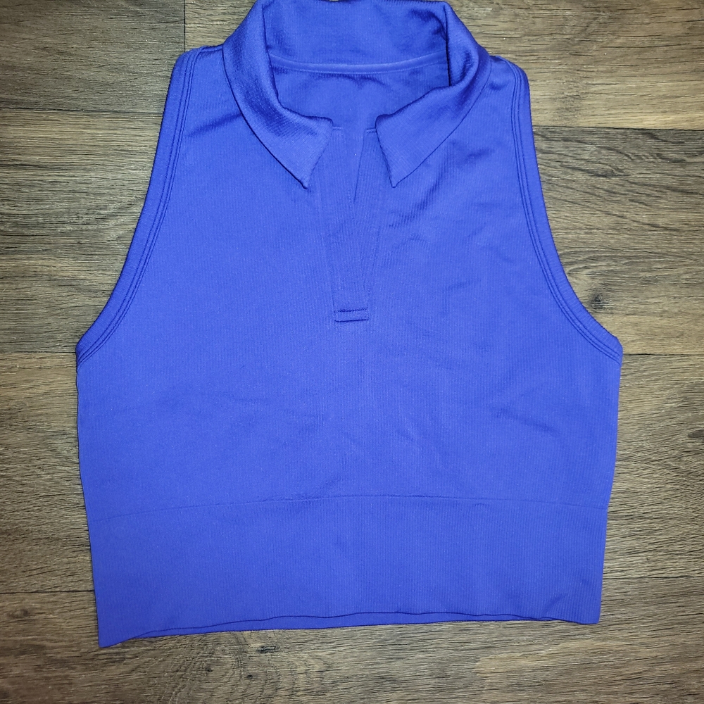 Athleta Vibrant Blue Crop Top